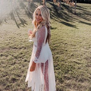 White Fox Boutique Lucky Star Glitter Gown Maxi